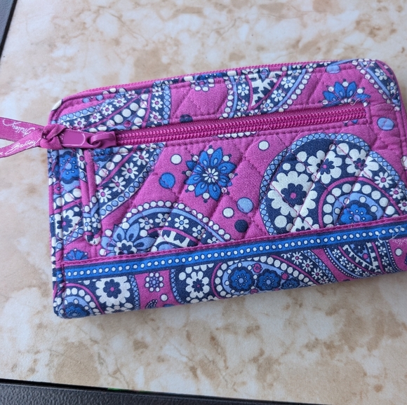 Vera Bradley Pink and Blue Floral Wallet‎ - Picture 3 of 4